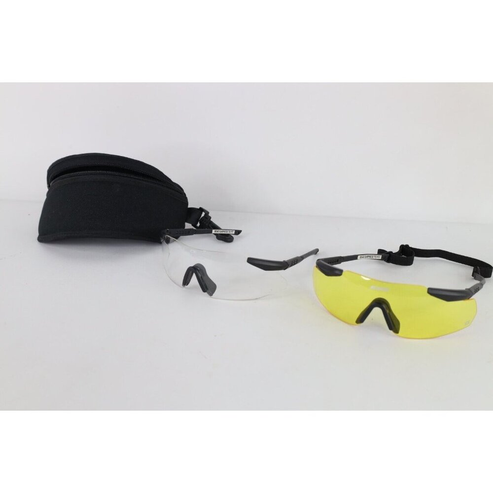 ESS Ice Ballistic Tactical Military Eye Glasses Cover Protection 2 Pairs w Case